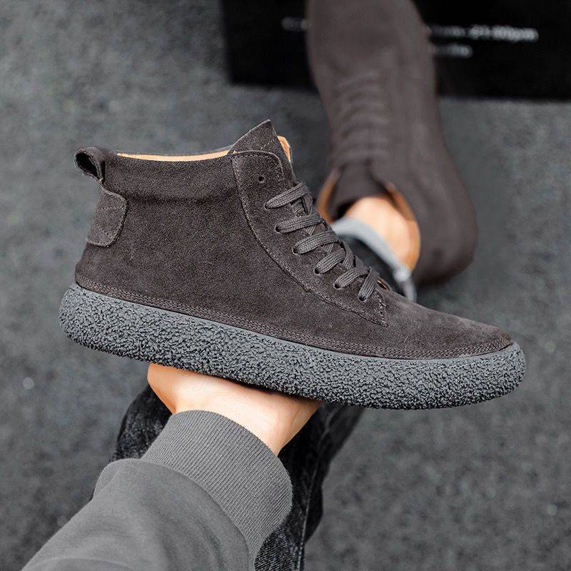 Men's High top Leather Thick Sole Casual Shoes