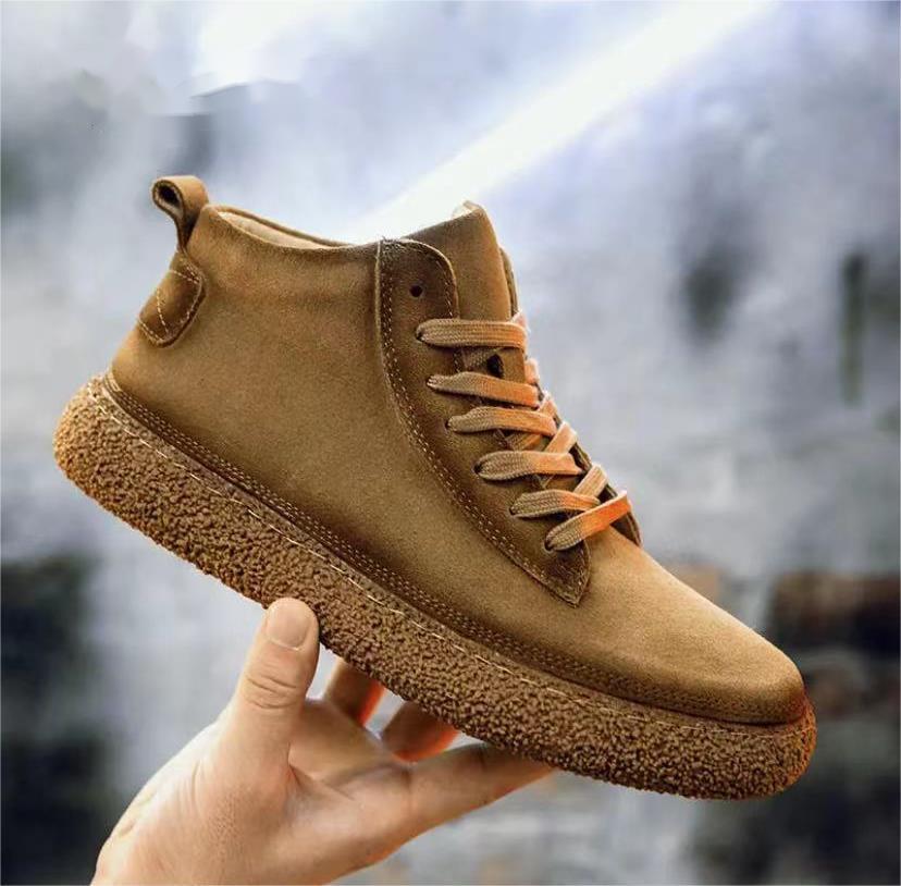 Men's High top Leather Thick Sole Casual Shoes